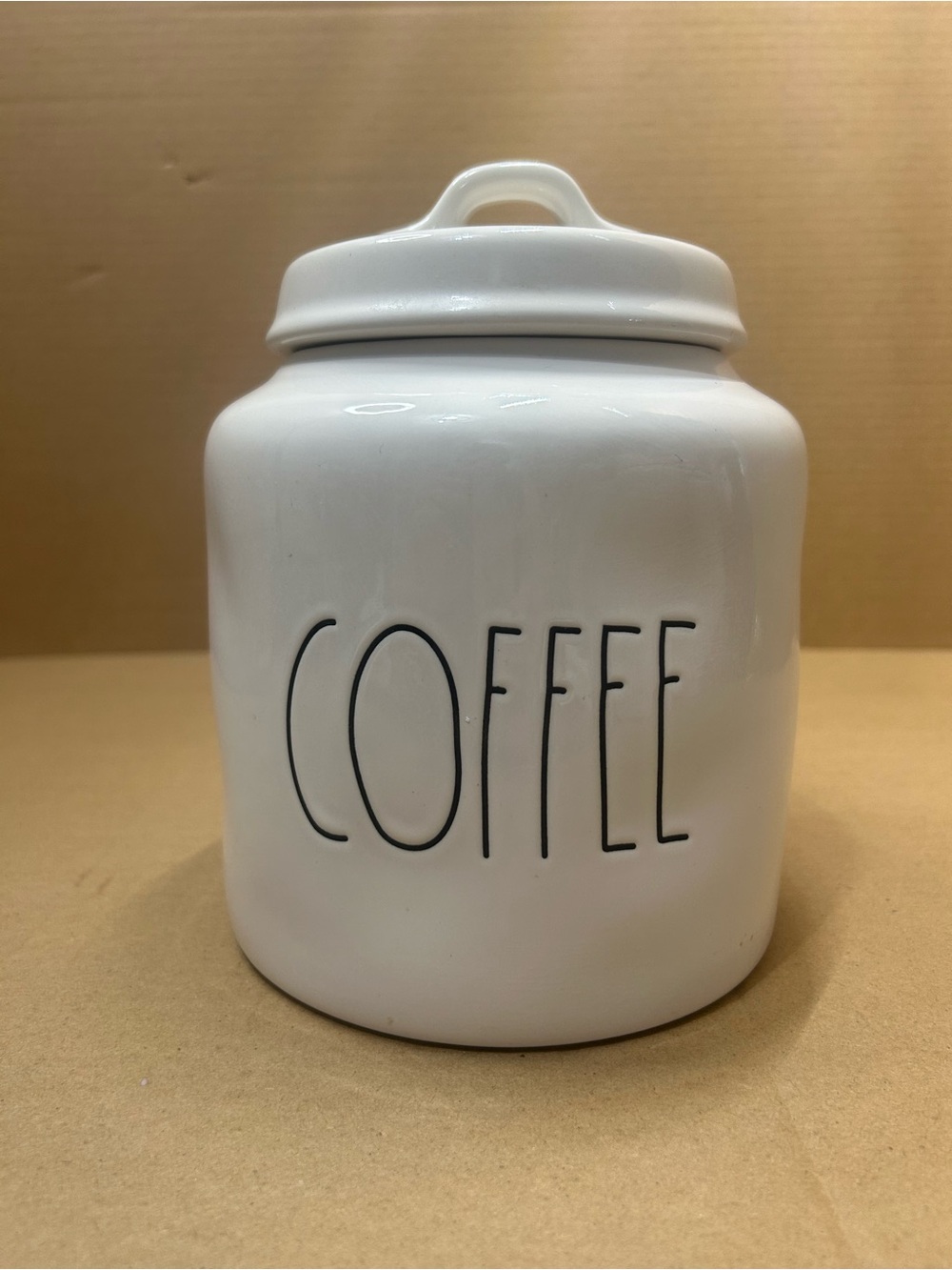 Rae Dunn White Ceramic Coffee Canister